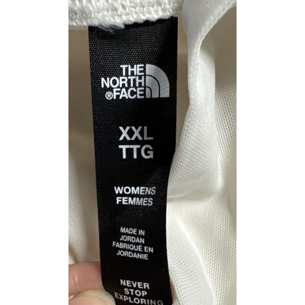 The North Face Women’s Trailwear QTM Mock Neck Sheer Long Sleeve Shirt White XXL - Picture 9 of 13